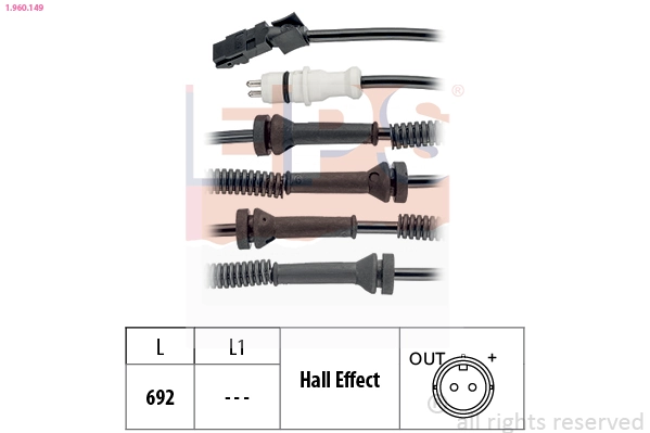 Sensor de rueda abs Nissan Primastar  (2002-2026)
