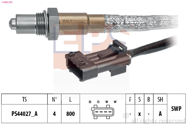 Sonda lambda (NOx, O2) para Volvo S40 II MS
