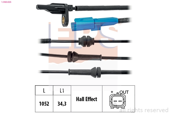Sensor de rueda abs Peugeot 301 (2013-2026)