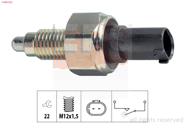 Interruptor, piloto de marcha atrás  Mercedes A  (W169)