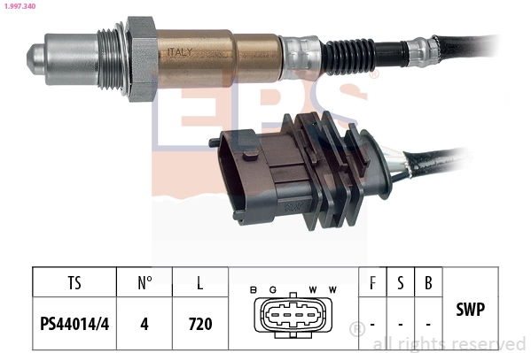 Sonda lambda de oxígeno posterior al catalizador 0855353 General Motors