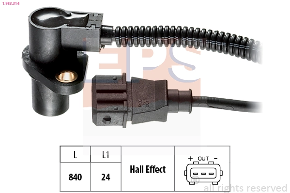 Sensor de posición del cigüeñal para Opel Astra F 53, 54, 58, 59