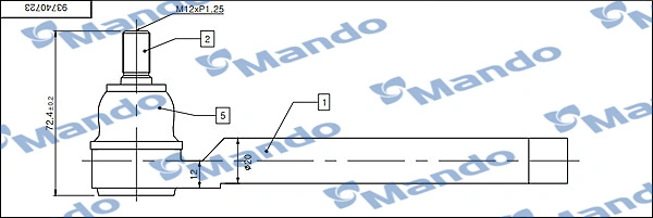 Comprar P93740623 General Motors Rótula barra de acoplamiento exterior