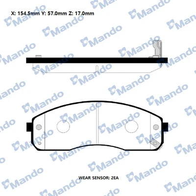 Comprar 0K72G3328Z Hyundai/Kia Pastillas delanteras de freno