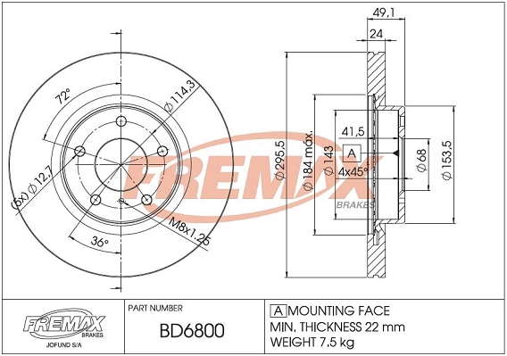 Disco de freno delantero Nissan Altima sedán comprar en España