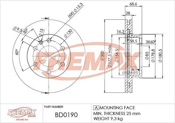 Disco de freno delantero Sprinter furgoneta (2006-2020) original desde 54,09 €