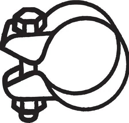 250352 Bosal Abrazadera de silenciador trasera