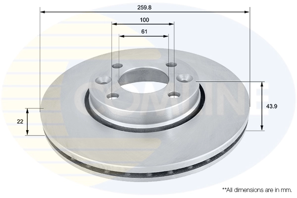Disco de freno delantero para Nissan Tiida (SC11X)