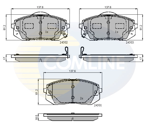 Pastillas delanteras Hyundai Ix35  (2009-2016)