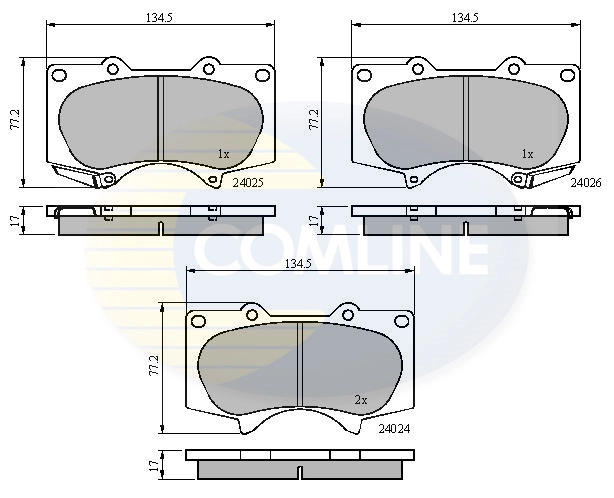 Comprar Pastillas delanteras de freno Land Cruiser  J12