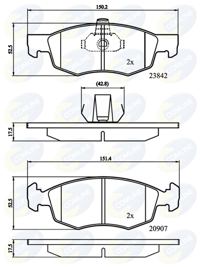 Pastillas de freno para Fiat Palio 178BX