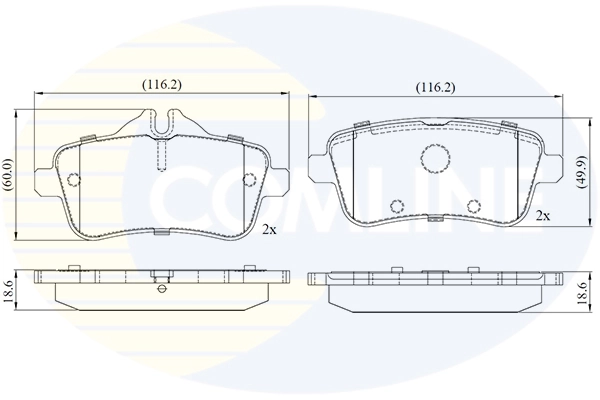 Pastillas traseras para Mercedes ML/GLE  (C292)