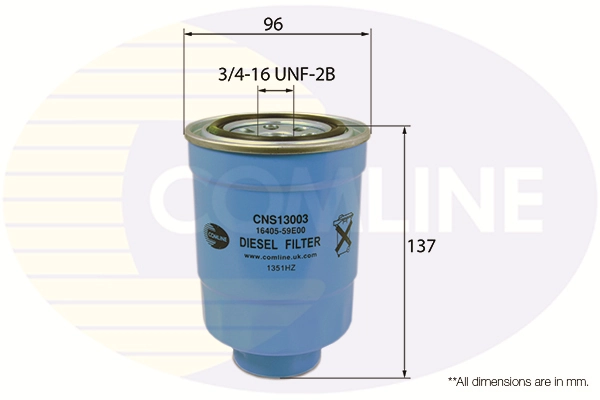 Filtro de combustible para Nissan Almera N16