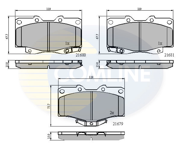 Comprar Pastillas de freno delanteras de disco Toyota Land Cruiser  J8 a bajo precio