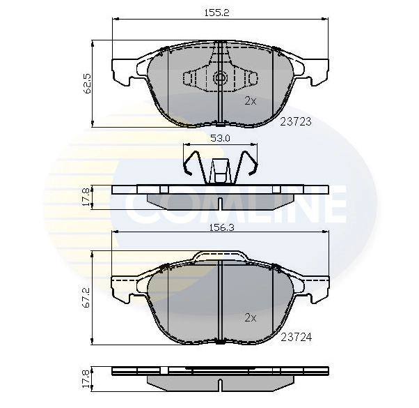 Comprar Pastillas de freno delanteras de disco Ford Kuga I CBV a bajo precio