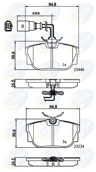 Pastillas traseras para Volkswagen Transporter III (24, 25, 251)