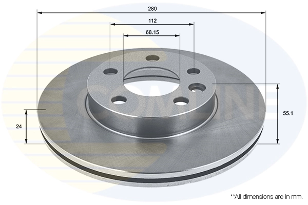 Disco de freno delantero para Volkswagen Transporter  (70A, 70H, 7DA, 7DH)