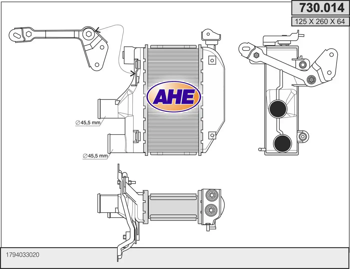 Radiador de aire de admisión Toyota Corolla E12