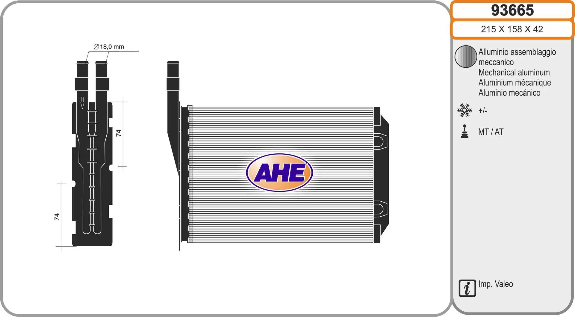 Radiador de calefacción Renault 11 BC37