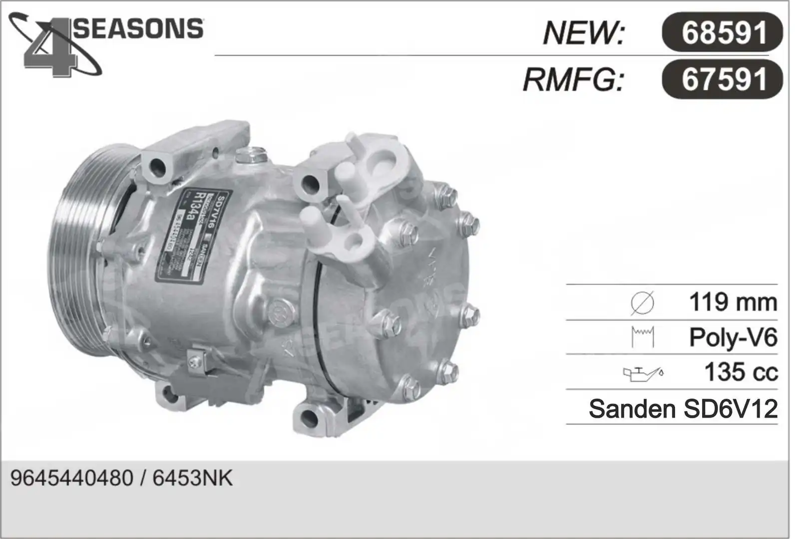 Compresor de aire acondicionado Peugeot Expert VF