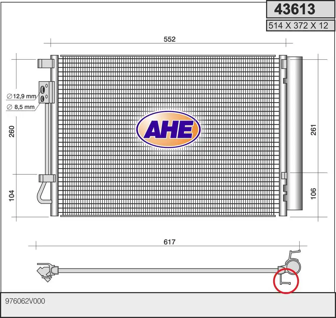 Condensador aire acondicionado Hyundai Accent 4 RB
