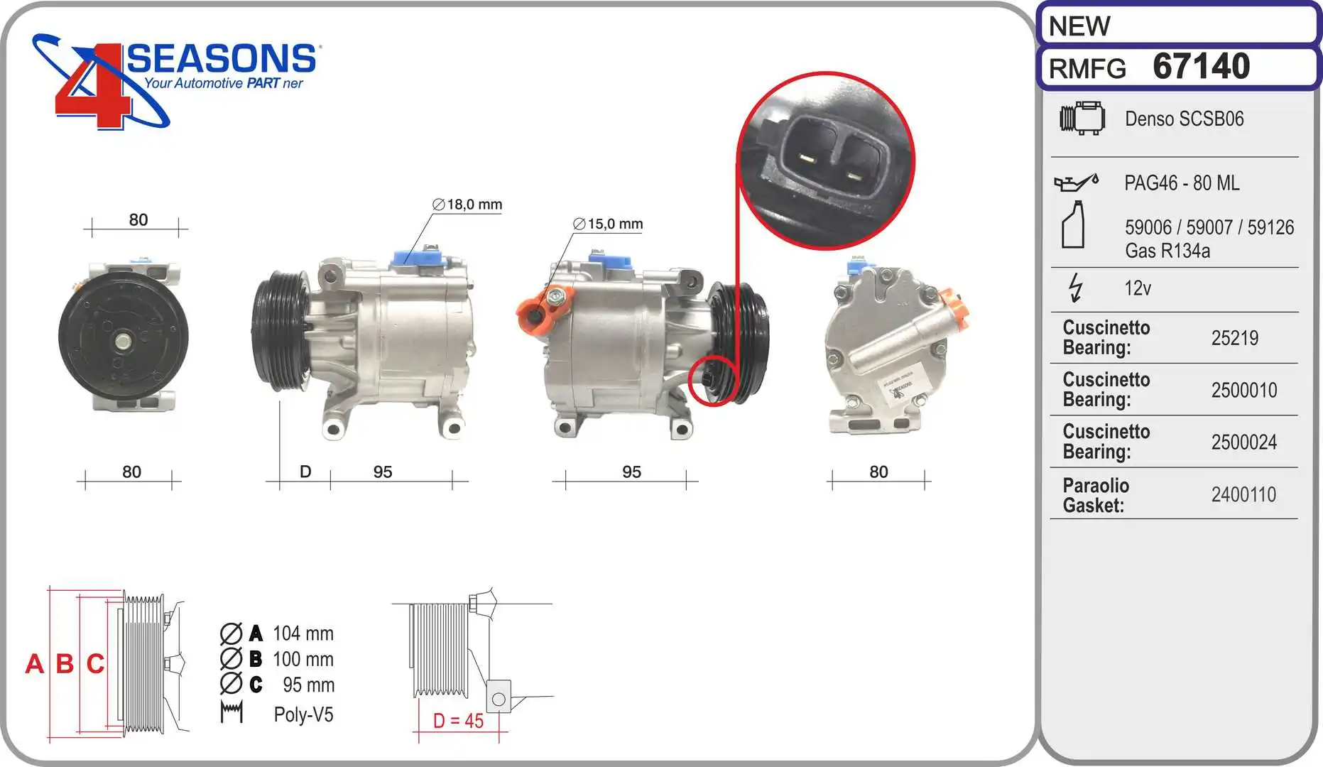 Compresor de aire acondicionado Fiat Doblo 1 119