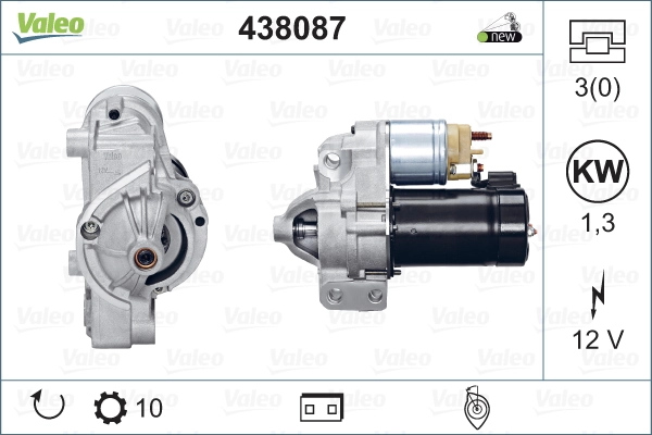 Motor de arranque 438087 VALEO