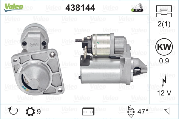 Motor de arranque 438144 VALEO