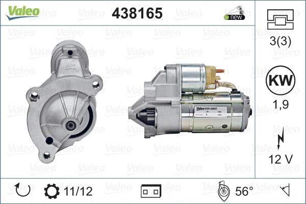 Motor de arranque 438165 VALEO