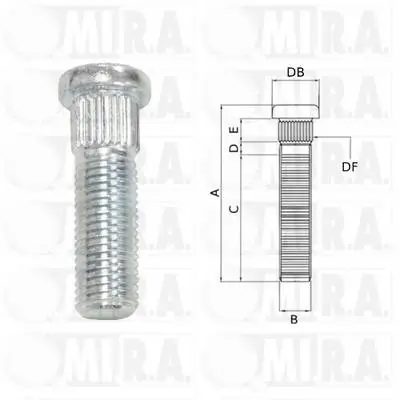 Tornillo de rueda para Ford Transit E