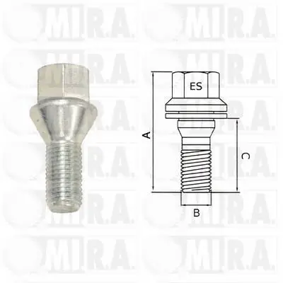 Perno de rueda para Opel Meriva  ()
