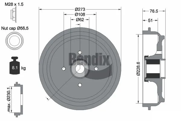 BDM1111 Jurid/Bendix