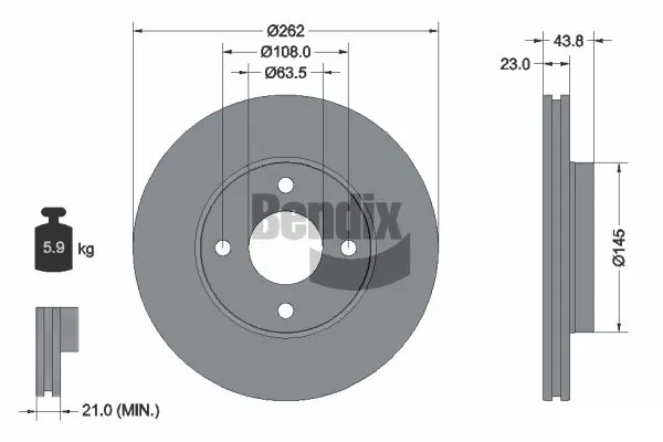 Precio del repuesto Disco de freno delantero Fiesta VII hatchback