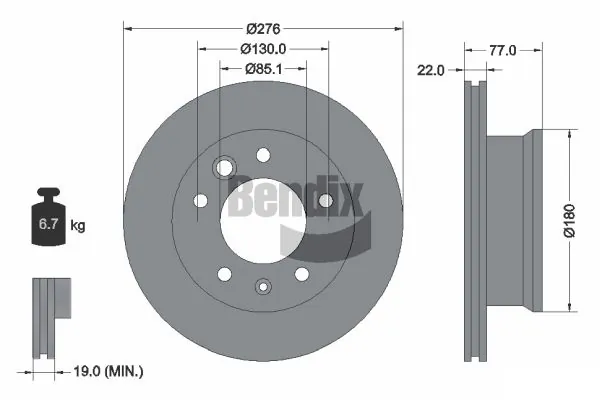 Comprar Freno de disco delantero LT II 2DB, 2DE, 2DK