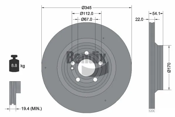 BDS2125HC Jurid/Bendix
