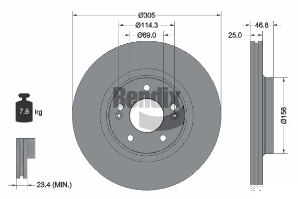 BDS1558HC Jurid/Bendix