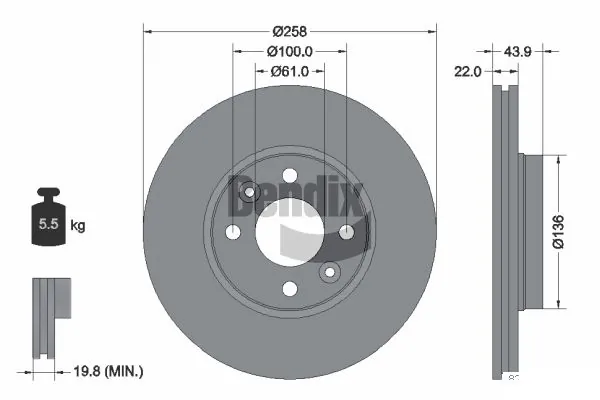 Disco de freno delantero Smart FORFOUR  hatchback comprar en España