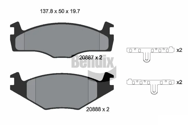 Pastillas de freno para Volkswagen Jetta 19E, 1G2, 165, 167