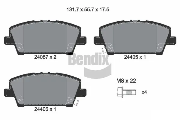 Precio del repuesto Pastillas de freno delanteras Civic VIII hatchback