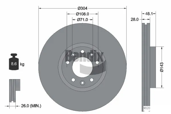 BDS1091HC Jurid/Bendix