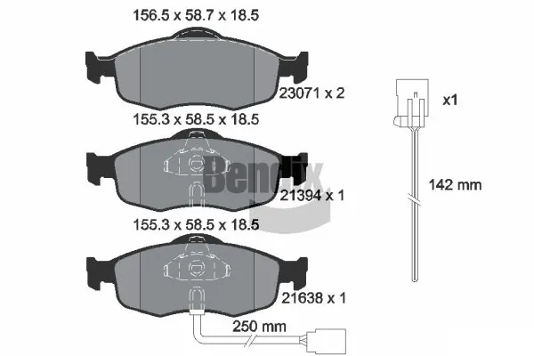 Pastillas de freno delanteras Mondeo II hatchback (1996-2000) original desde 36,27 €