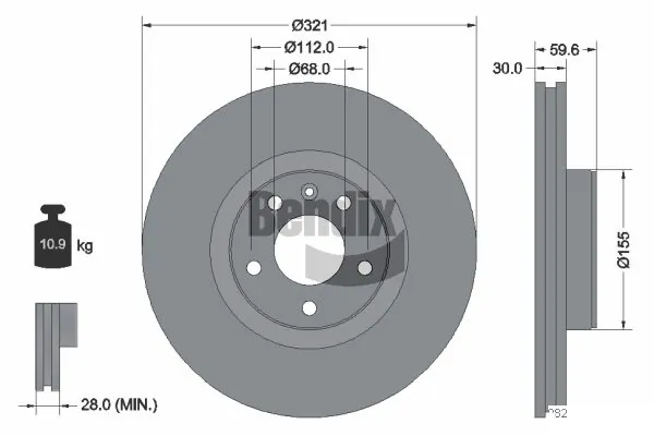 Disco de freno Audi A6  (4F5)