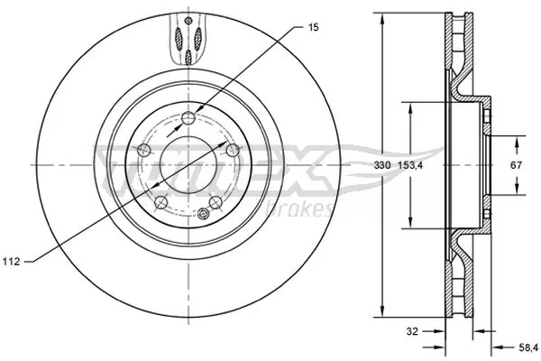 Disco de freno A447421001203 Mercedes