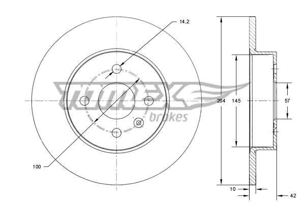  Disco de freno trasero Opel Corsa 