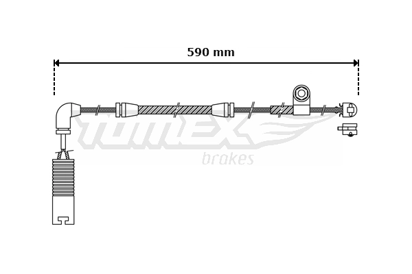 Sensor de desgaste de las pastillas de freno delanteras para BMW 3  E46