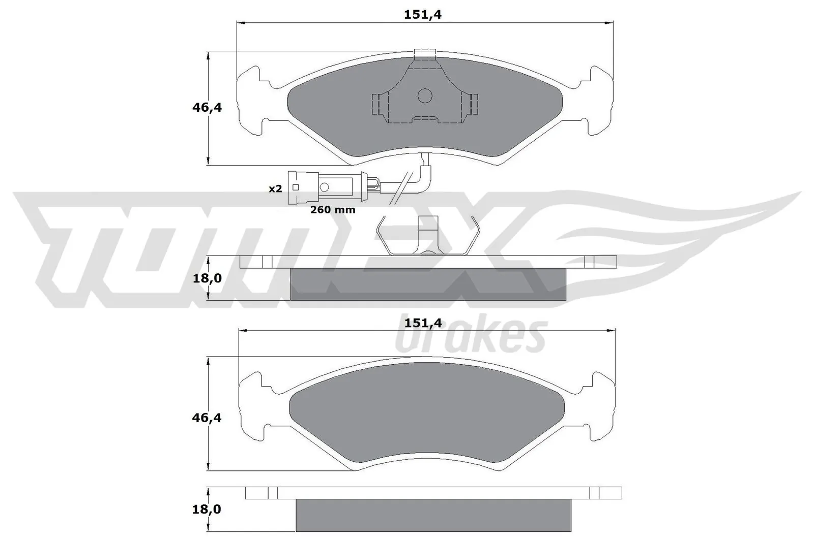 Pastillas delanteras para Ford Fiesta Mk1 GBFT