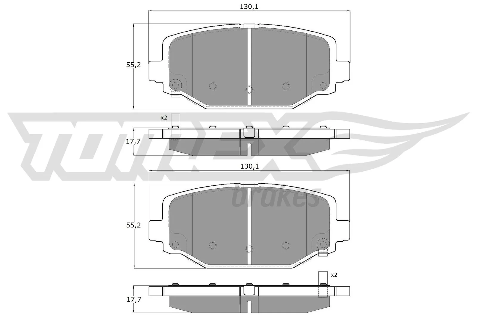 Pastillas traseras General Motors 42790921