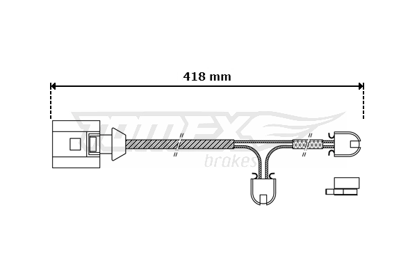 Sensor de desgaste de las pastillas de freno delanteras para Porsche 911 Targa 997
