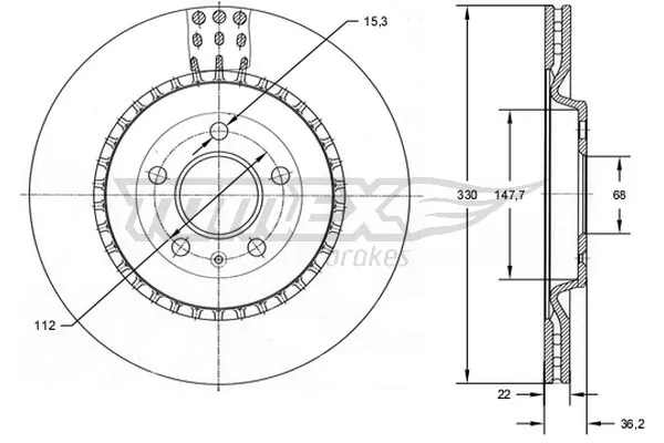 Disco de freno trasero GD1846 EBC Brakes
