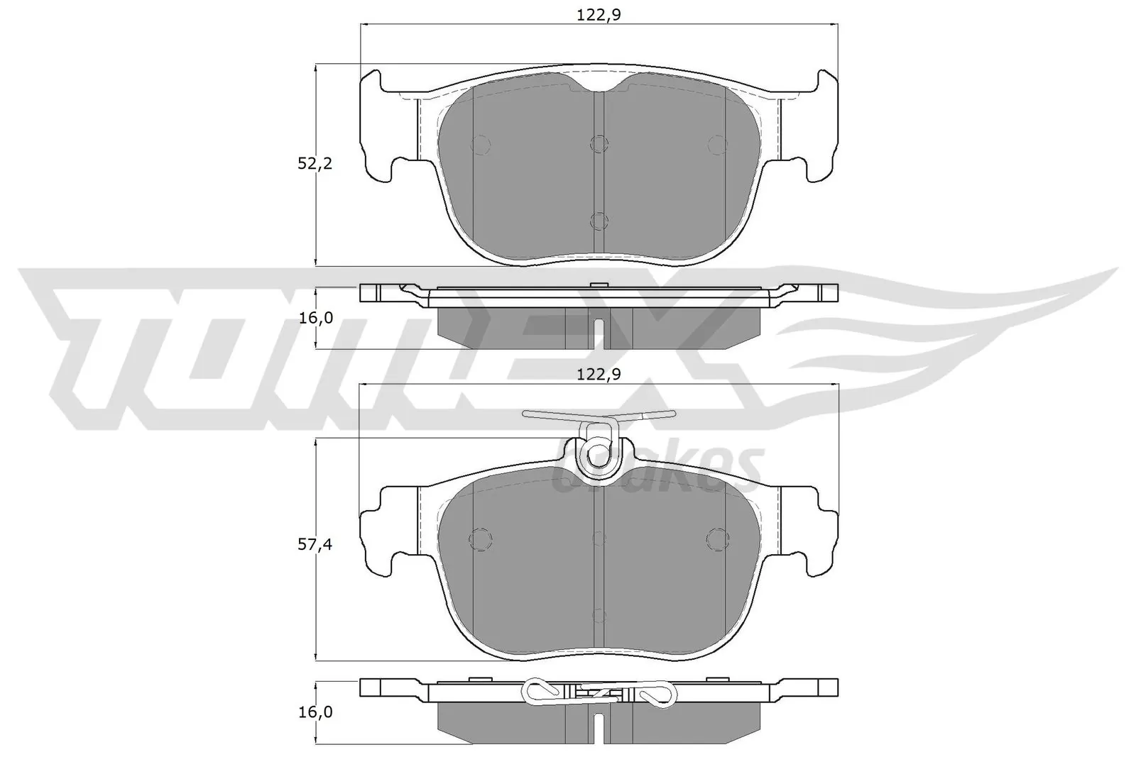 Pastillas de freno traseras VWN3CA2D390GA Ford